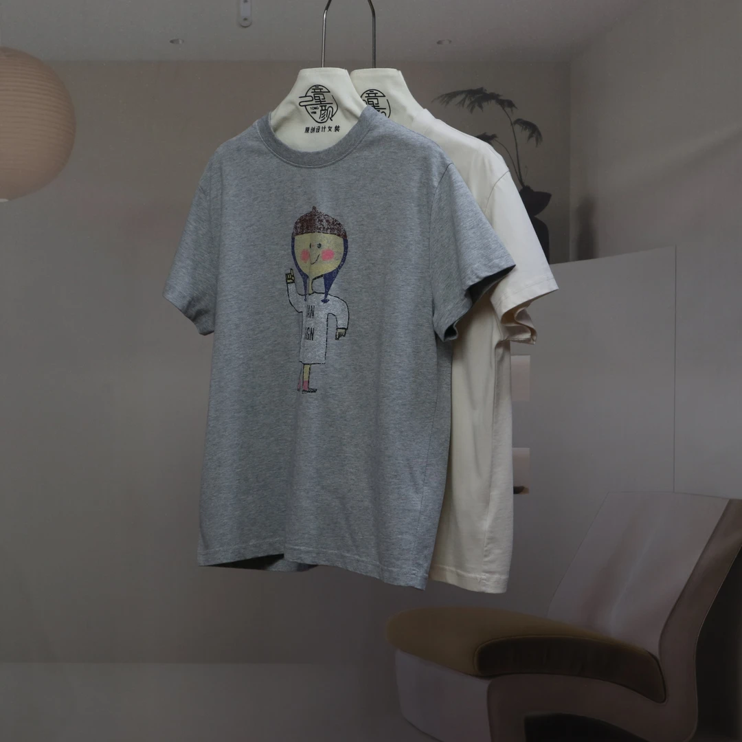 【8976】高品质原创设计两色时尚百搭短袖上衣秦
