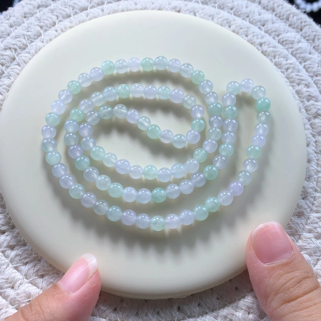 翡翠手链未镶嵌奶油慕斯