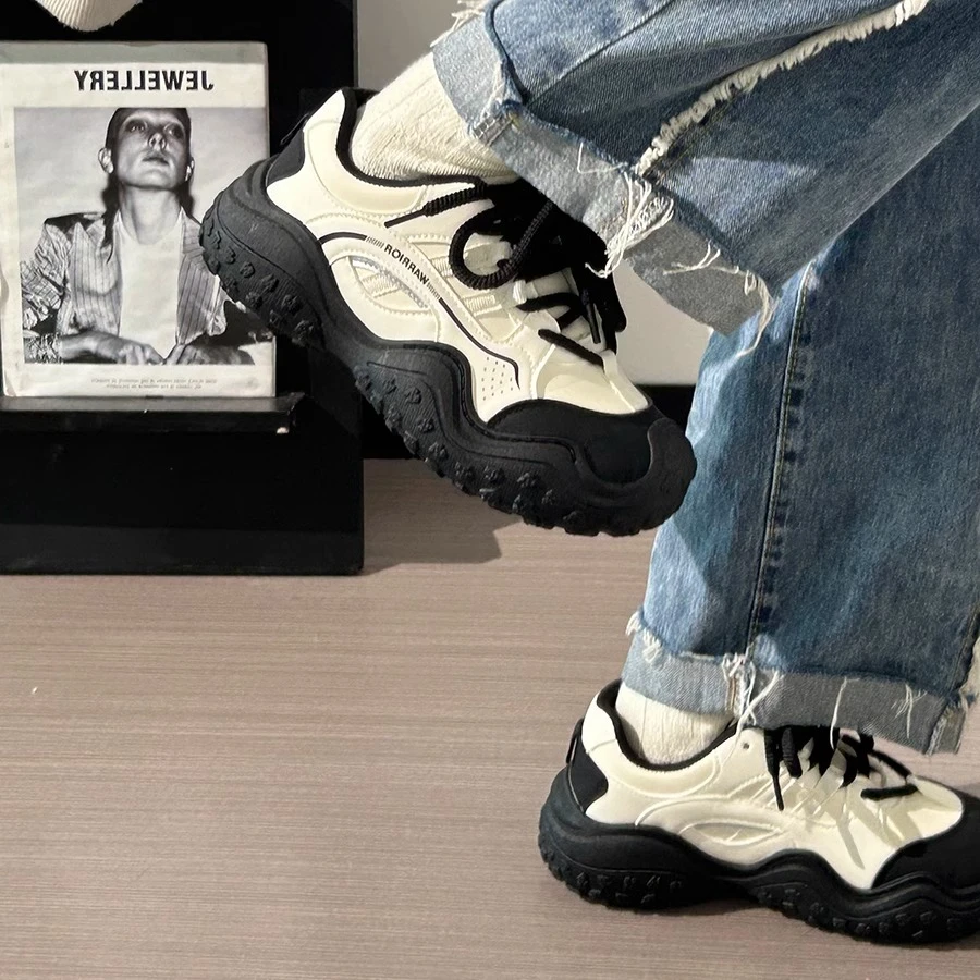 回力登山鞋女春秋款黑白运动休闲鞋原创丑萌老爹鞋子女厚底小白鞋