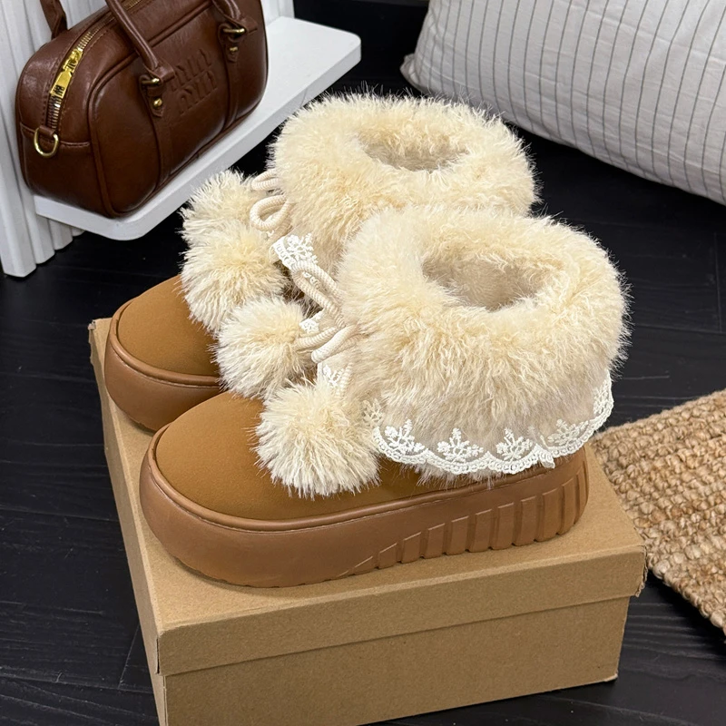 高帮棉拖鞋女款冬季外穿厚底加绒保暖棉鞋2025新款雪地靴女士
