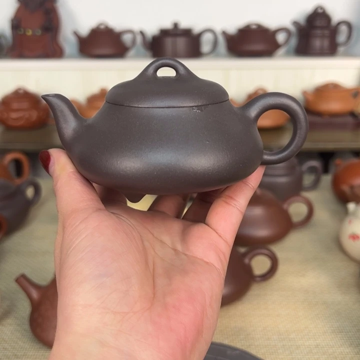 紫砂茶壶哦****)高温紫泥容量150
