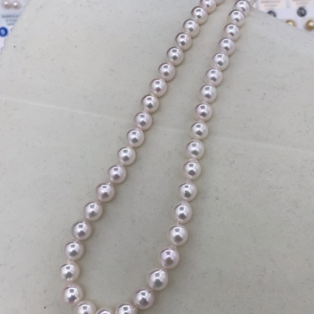 极光akoya串链海水珍珠未镶嵌8-8.5