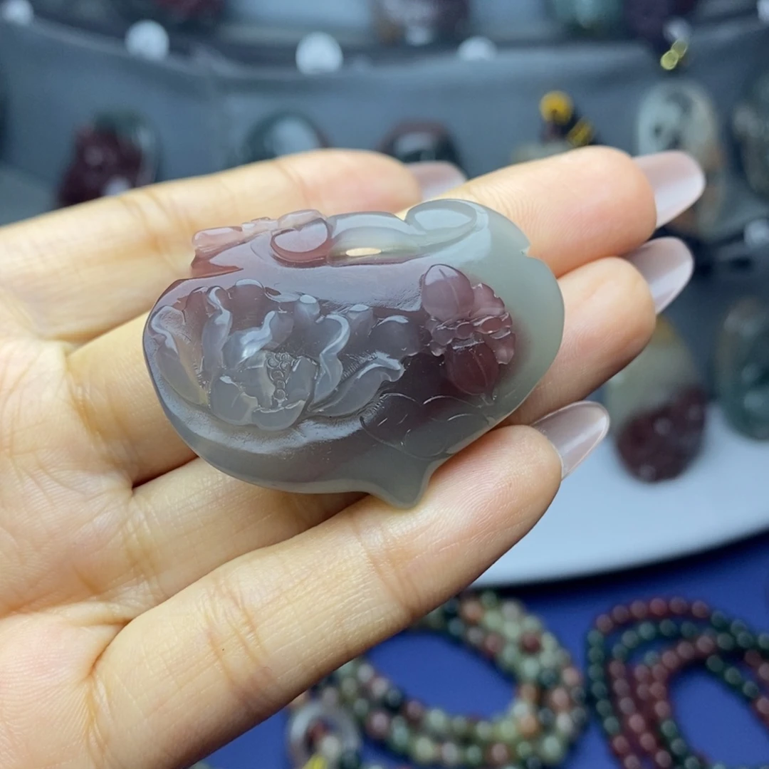 玛瑙/玉髓未镶嵌吊坠(不含链)