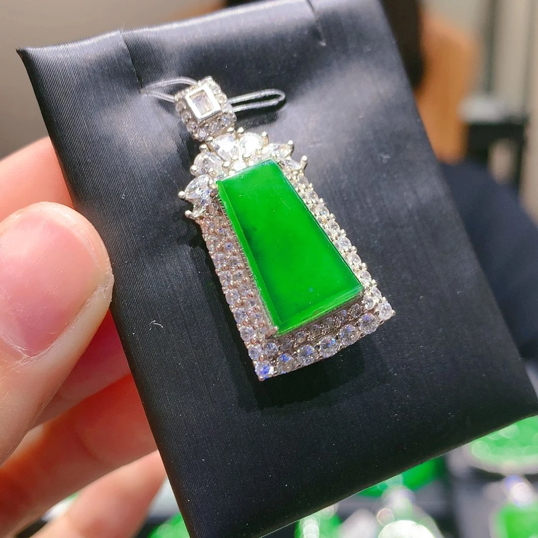 翡翠颈饰银S925镶嵌5甄选qj