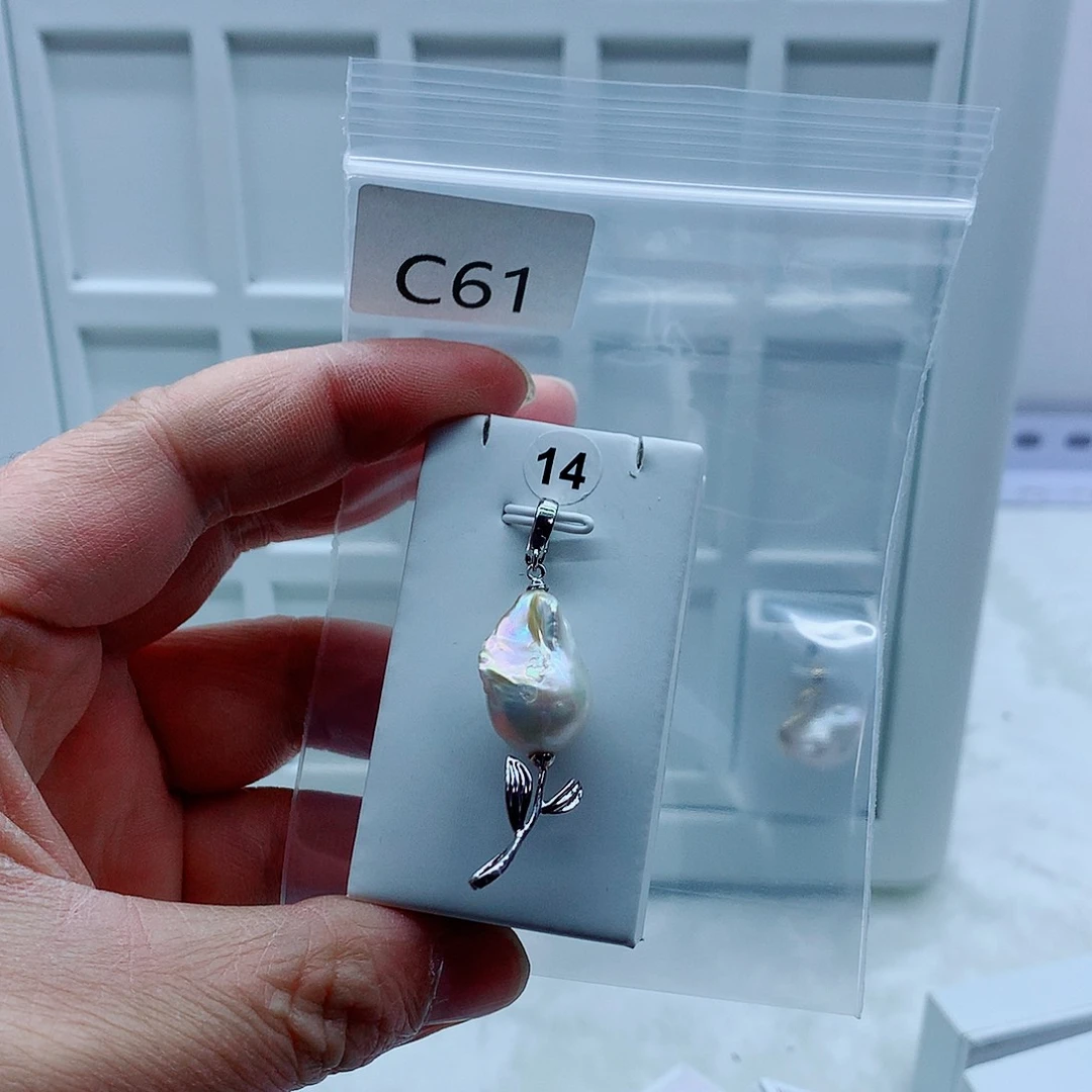 合金淡水珍珠吊坠(不含链)