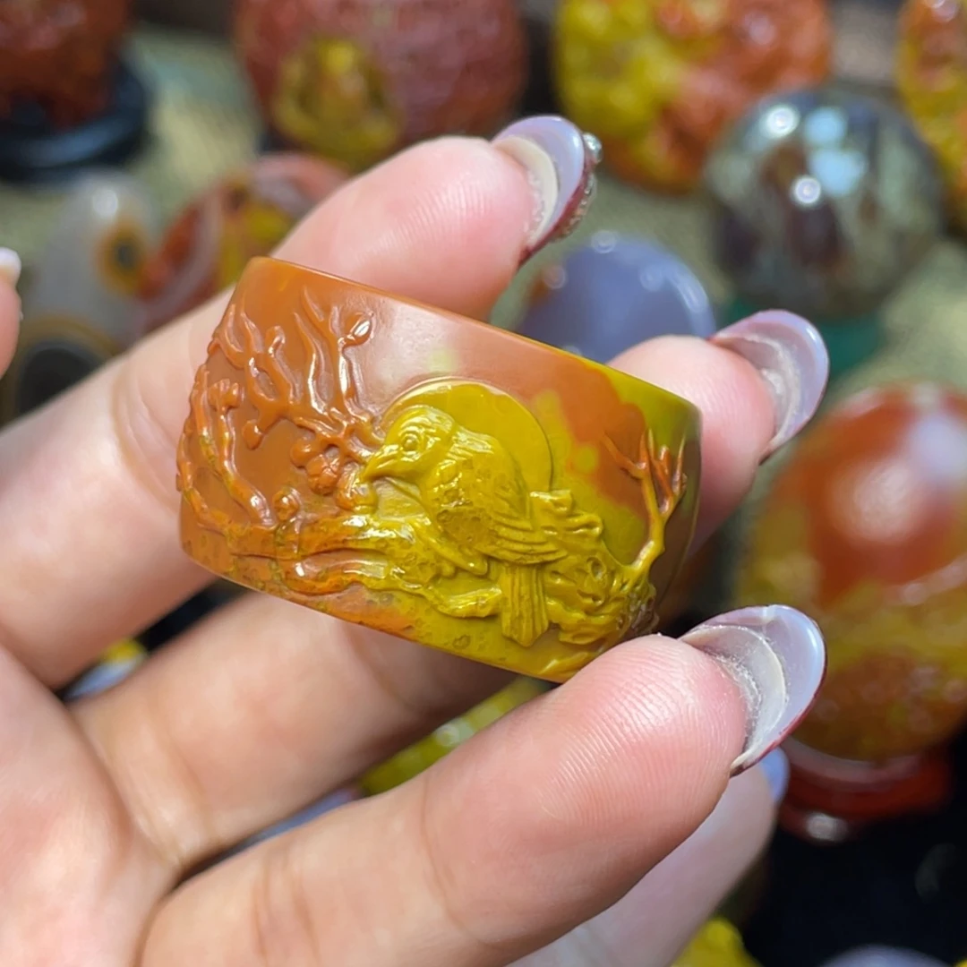 未镶嵌玛瑙/玉髓珠宝奇石品质工艺喜上枝头喜上眉梢