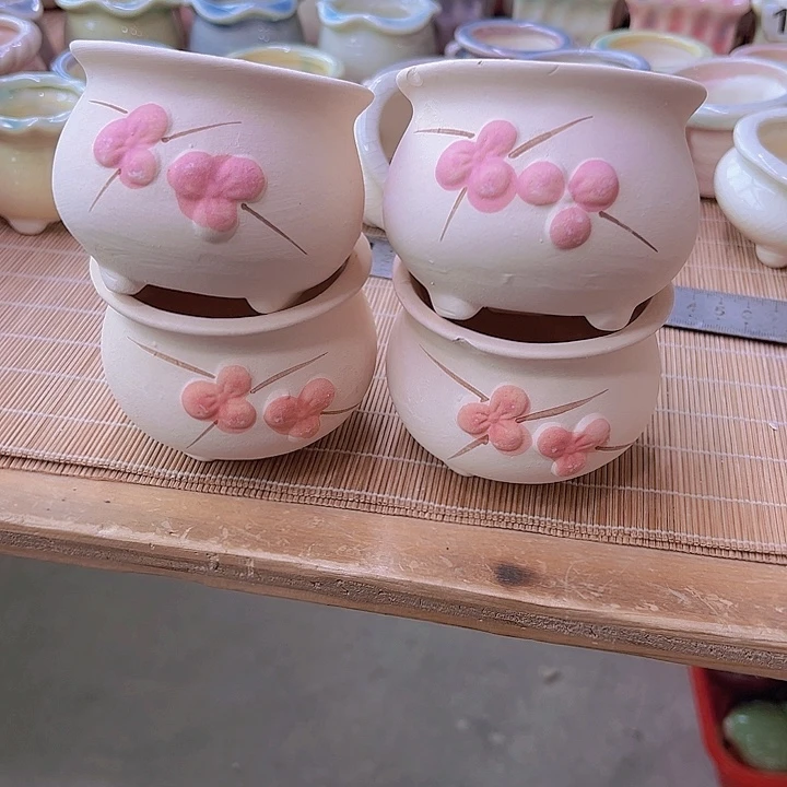 红陶陶瓷花盆当场满12包邮