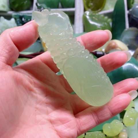 蛇纹石玉未镶嵌手把件