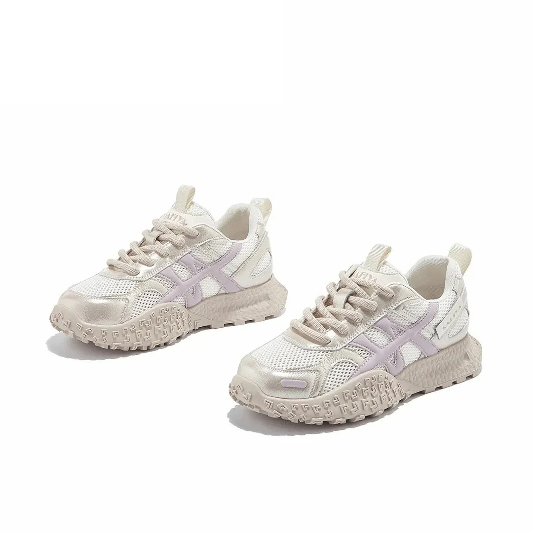 2025夏季新款透气舒适百搭时尚休闲阿甘鞋女真皮轻便软底休闲鞋女