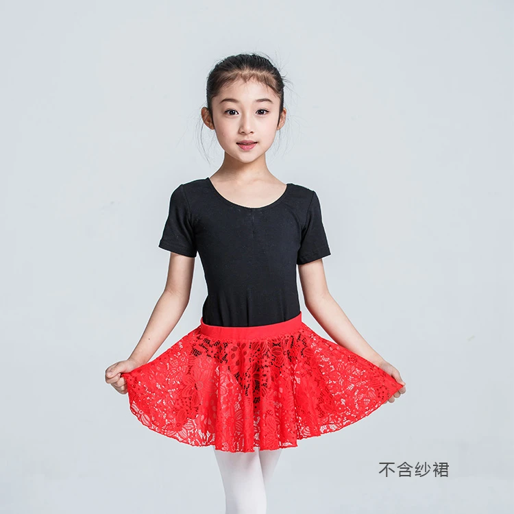 儿童舞蹈服女短袖春夏季芭蕾舞练功服女童形体中国舞体操服连体服