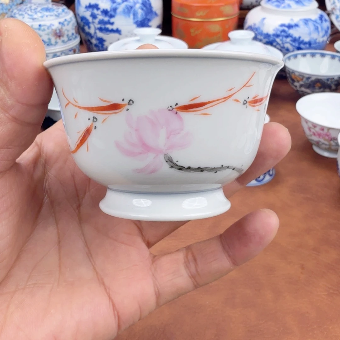 摆件陶手工手绘单杯