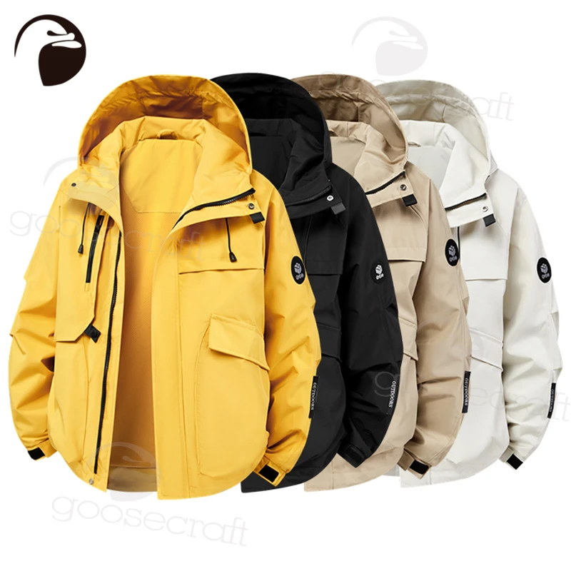 GOOSECRAFT亚洲鹅牌春秋时尚户外风衣男女同款防风外套情侣百搭