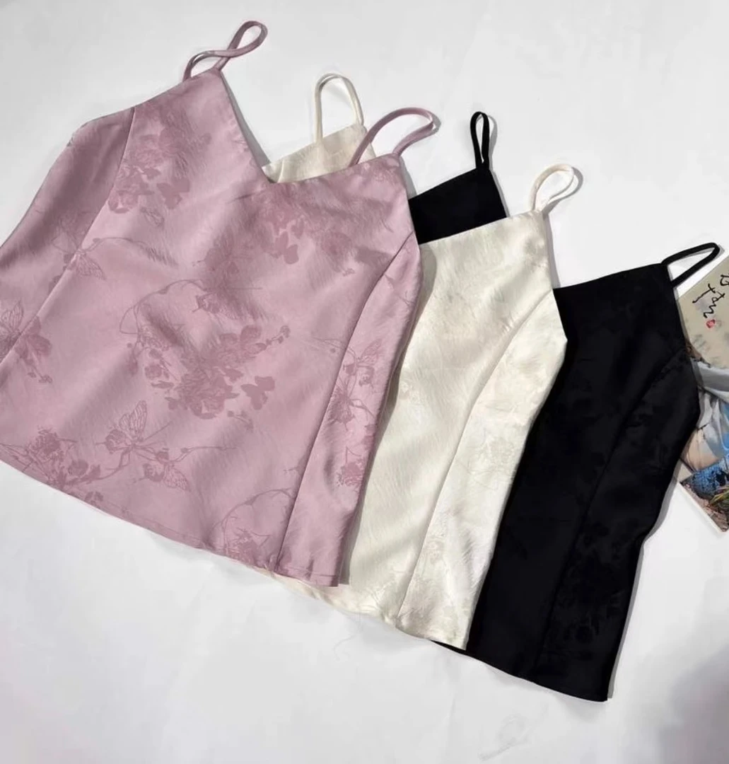 提花吊带内搭气质款修身百搭背心2025A7223