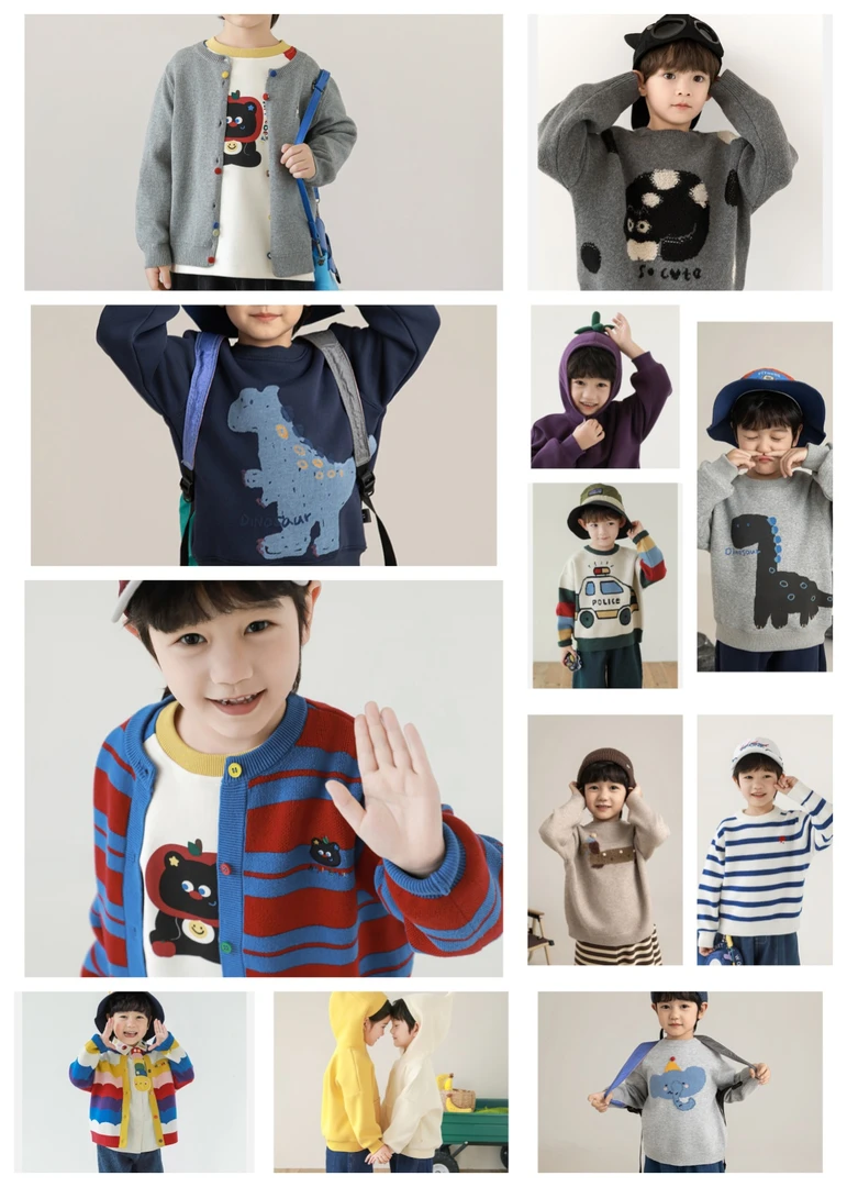 幼悠男童春秋冬季上衣集合儿童百搭酷帅保暖汉服组合 MY801