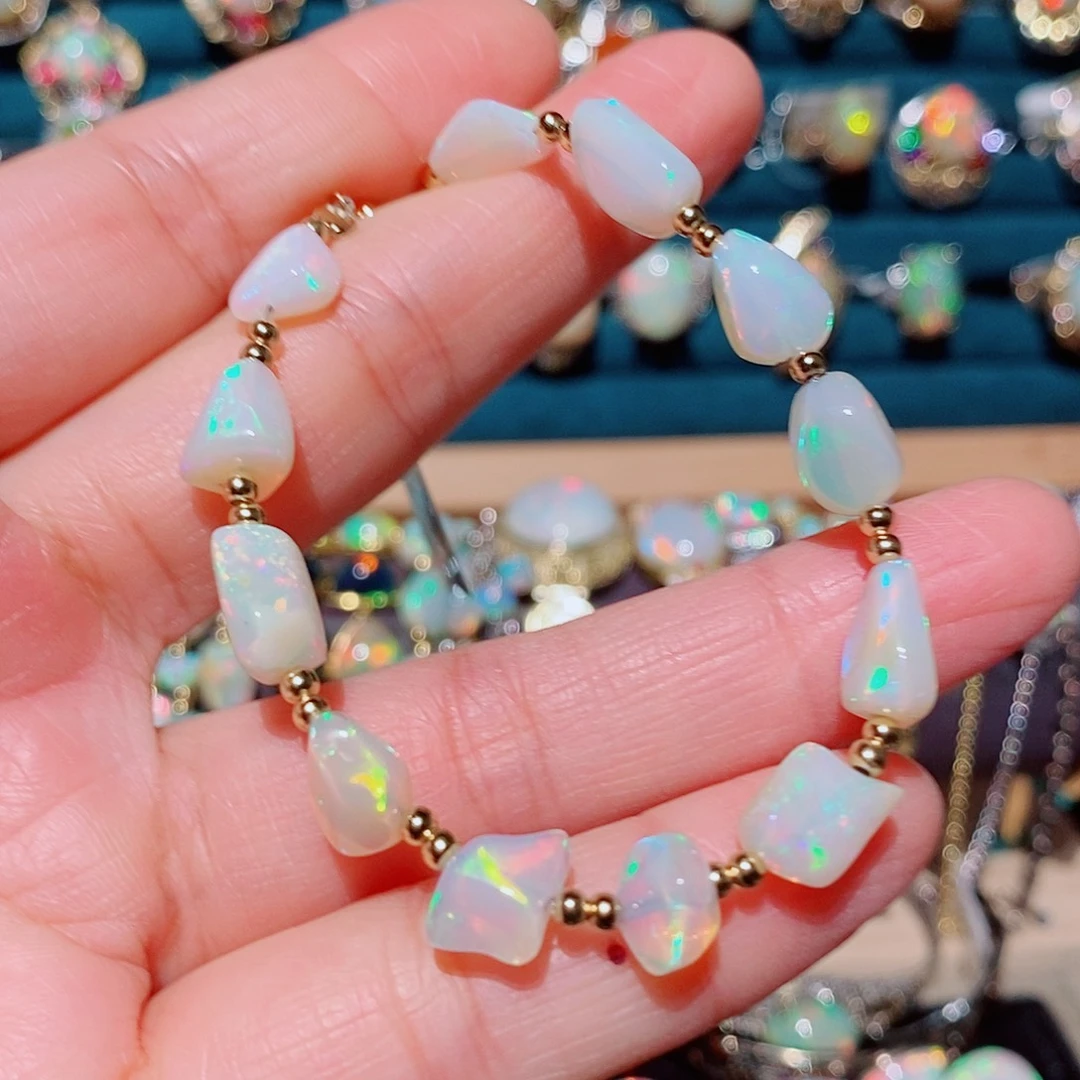 欧泊银S925镶嵌手链