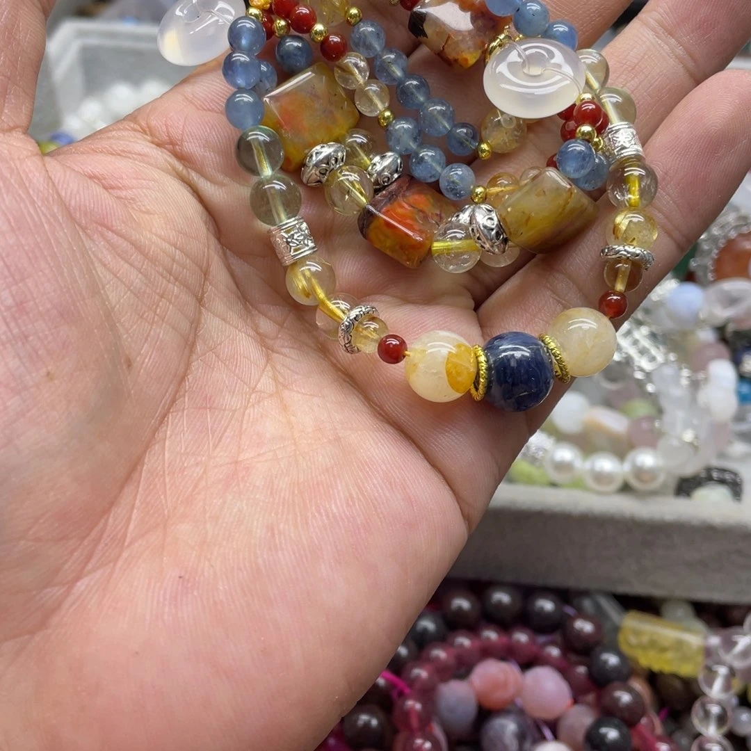 银S800镀金镶嵌颈饰紫晶