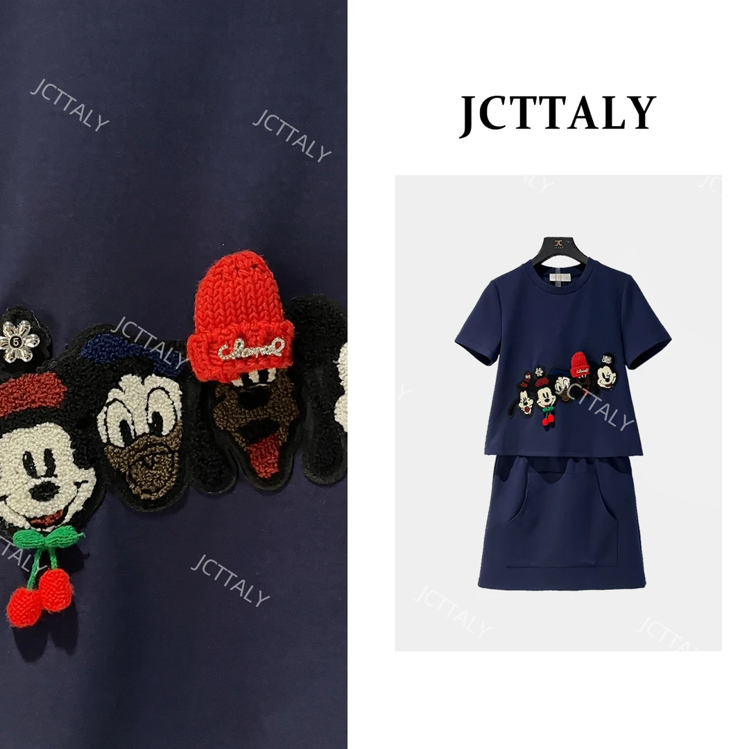 【linda】【33】夏季新款卡通立体设计感上衣＋半身裙套装JC-A3337