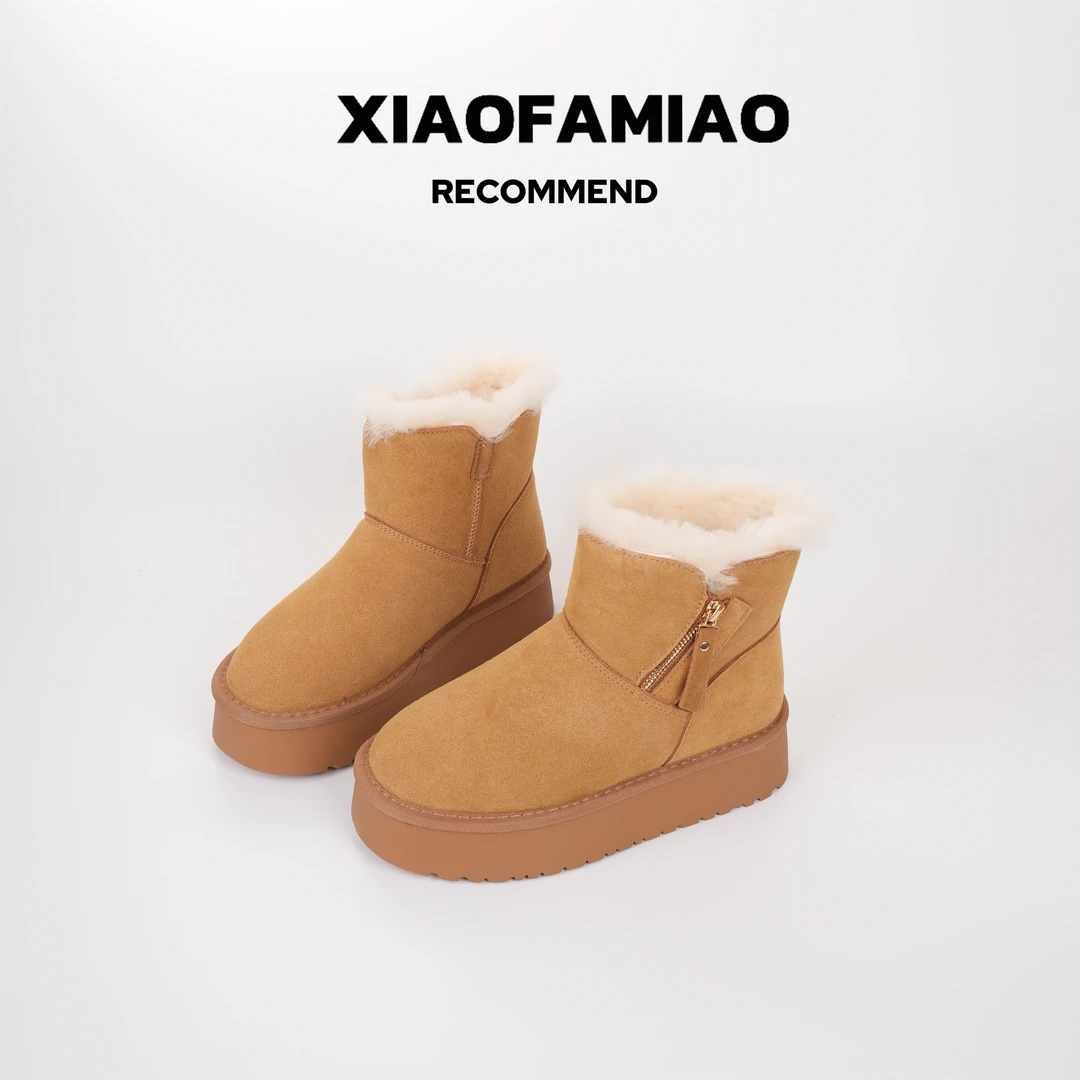 小发喵冬季保暖加绒舒适时尚百搭雪地靴777
