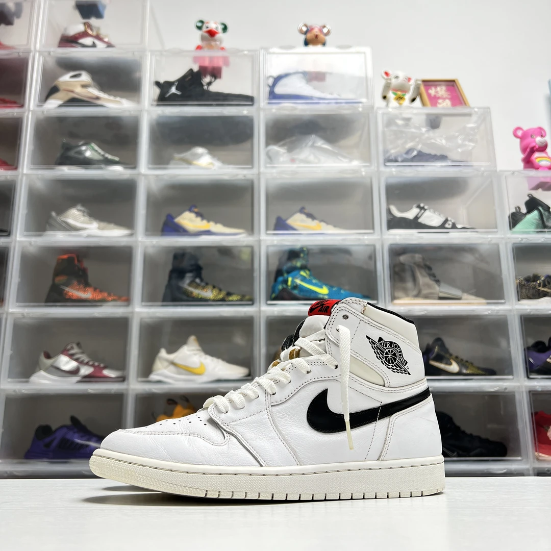 44码/二手球鞋/aj1 阴阳限定 黑白 95新 板鞋 中古 潮鞋