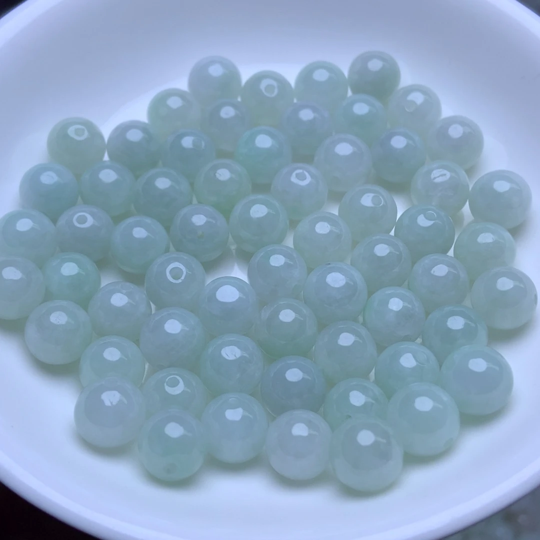 未镶嵌手链翡翠卡8.7冰果绿20个