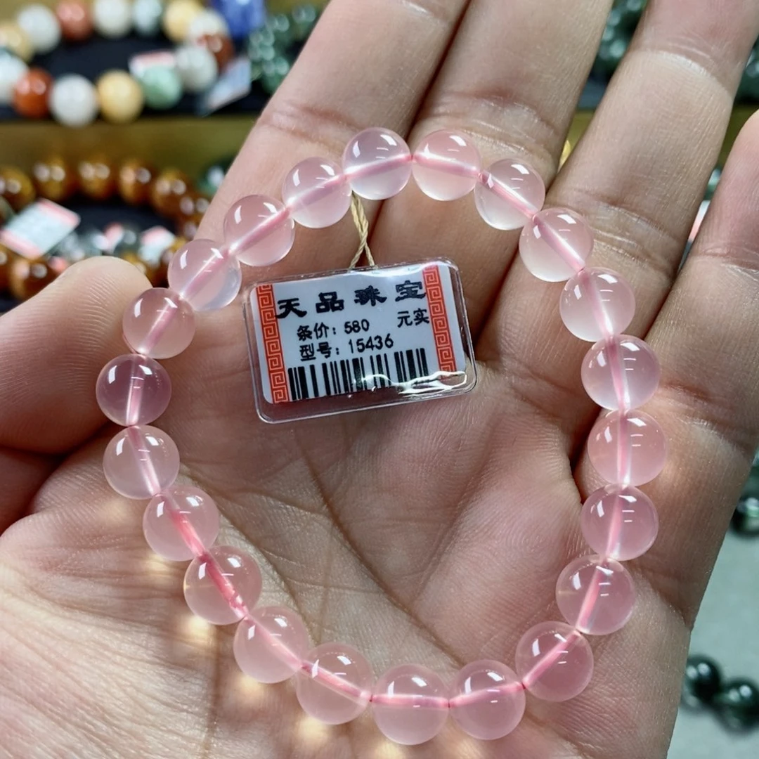 水晶手串未镶嵌马粉15436