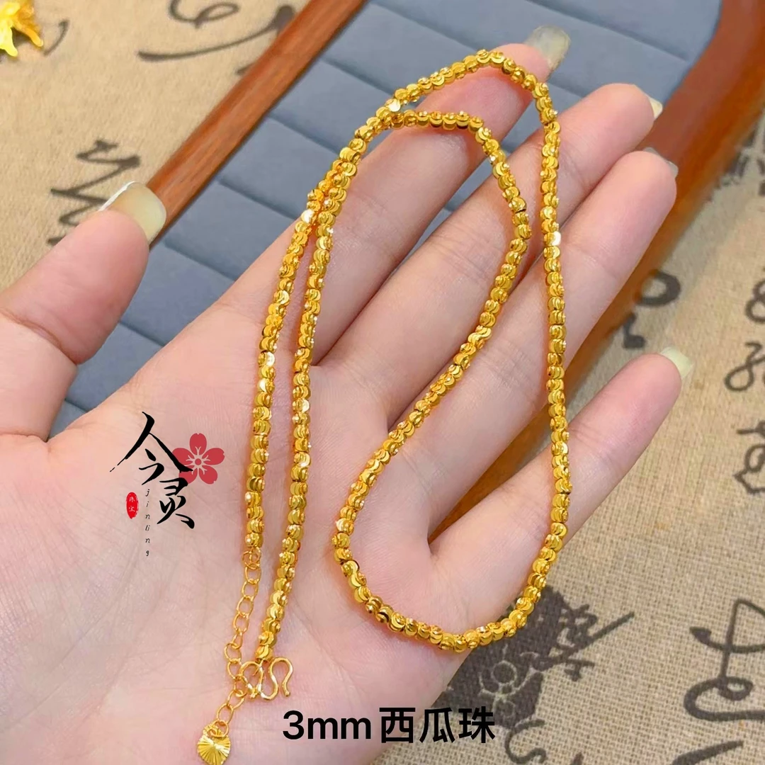 铜合金项链 爆闪碎金子轻奢蹦迪锁骨链