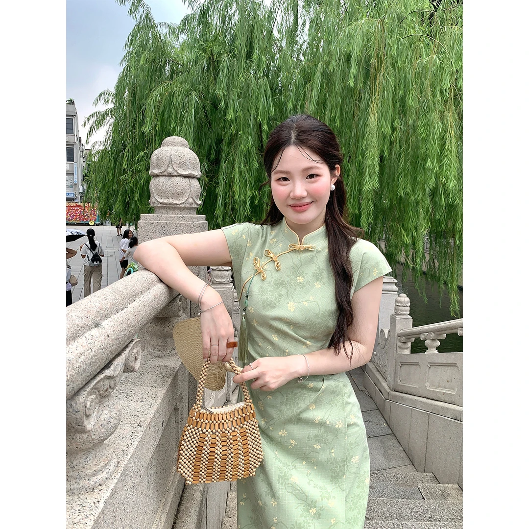 火火火【春未绿】新中式改良旗袍盘扣连衣裙L36023HH52