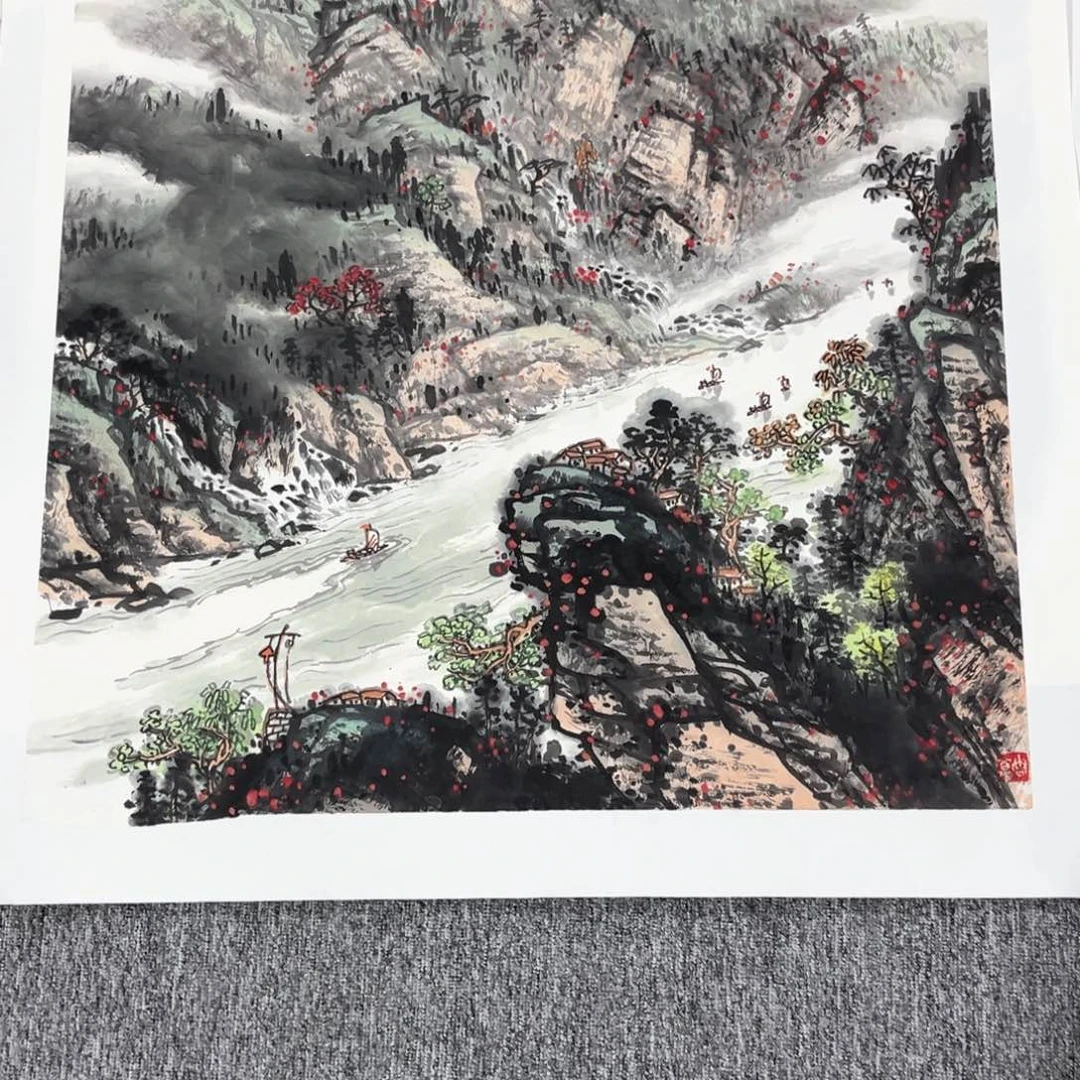 国画中****化李老师作品68.68