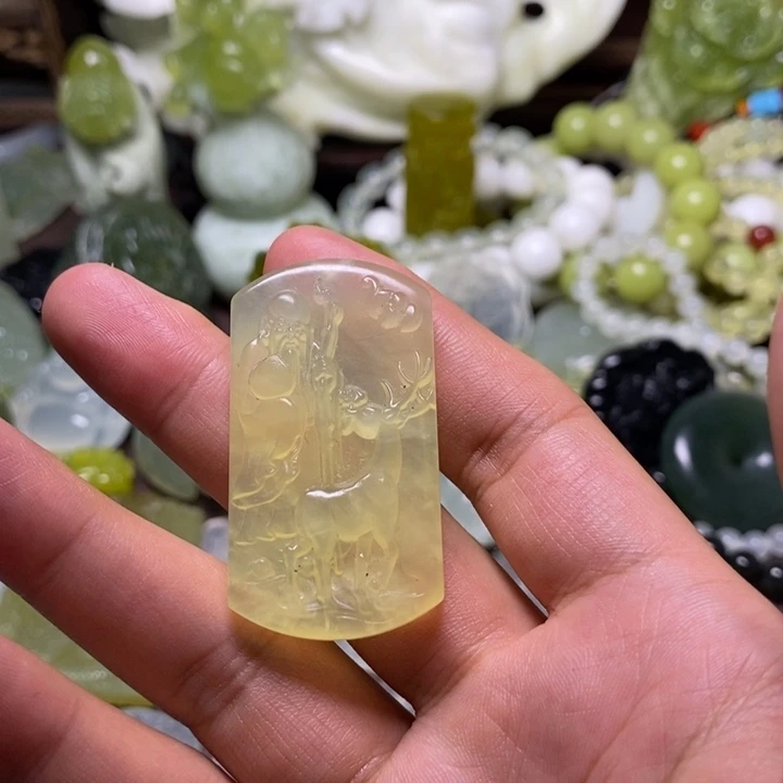 岫玉未镶嵌岫玉颈饰