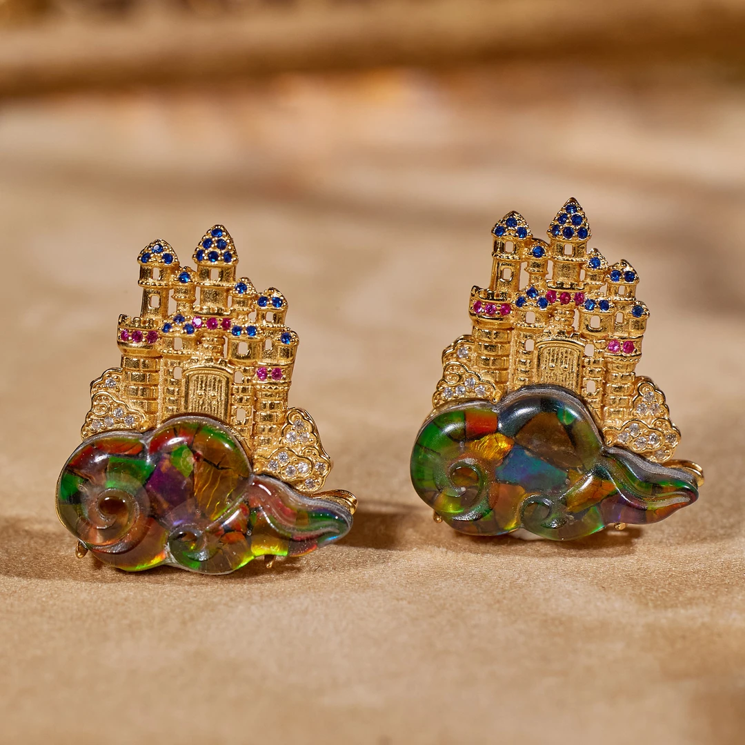 非遗好物分享【歪歪】斑彩石房子女款吊坠（李居明）多样性发一 I0349