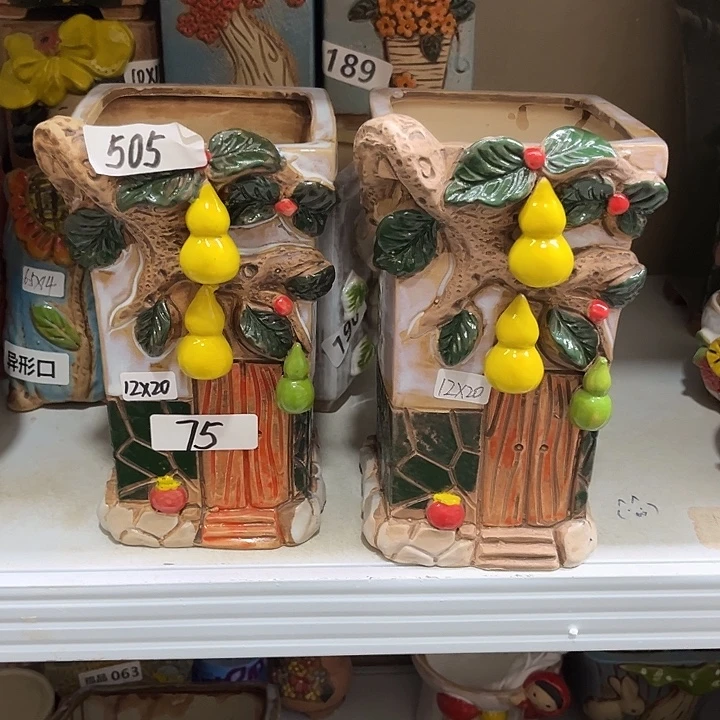 粗陶材质多肉花盆