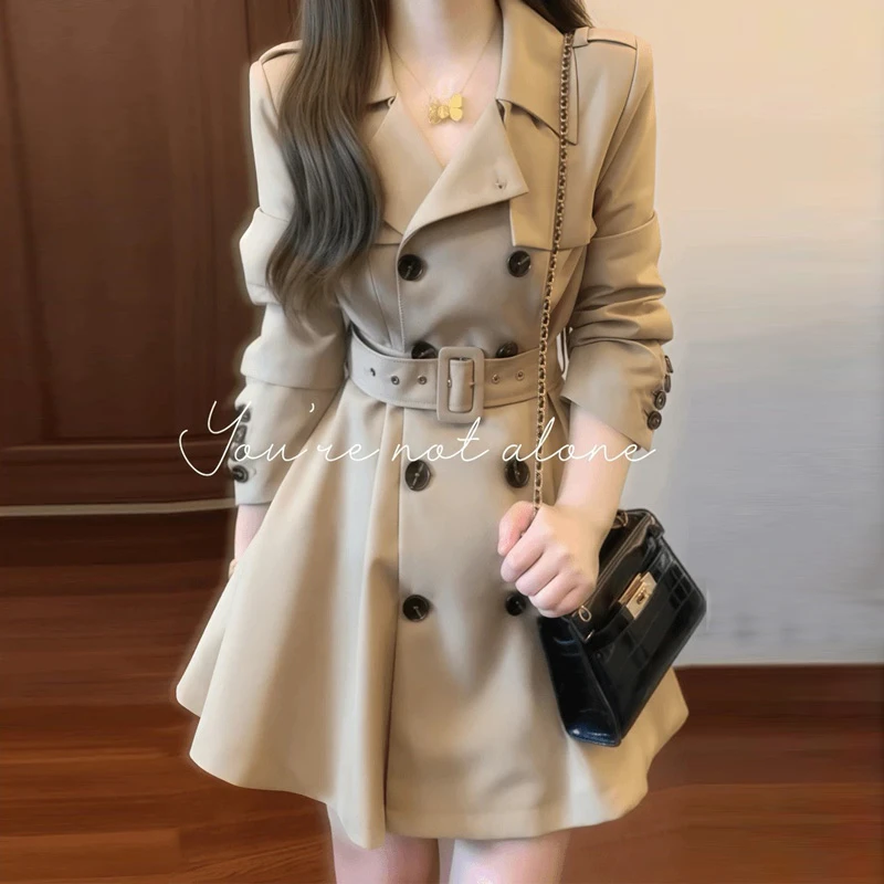 风衣外套女小个子洋气高级感超好看今年流行爆款收腰显瘦裙式上衣