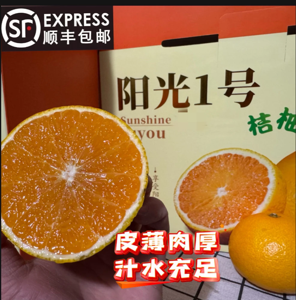 自家果园湖南怀化阳光一号桔柚礼盒顺丰包邮
