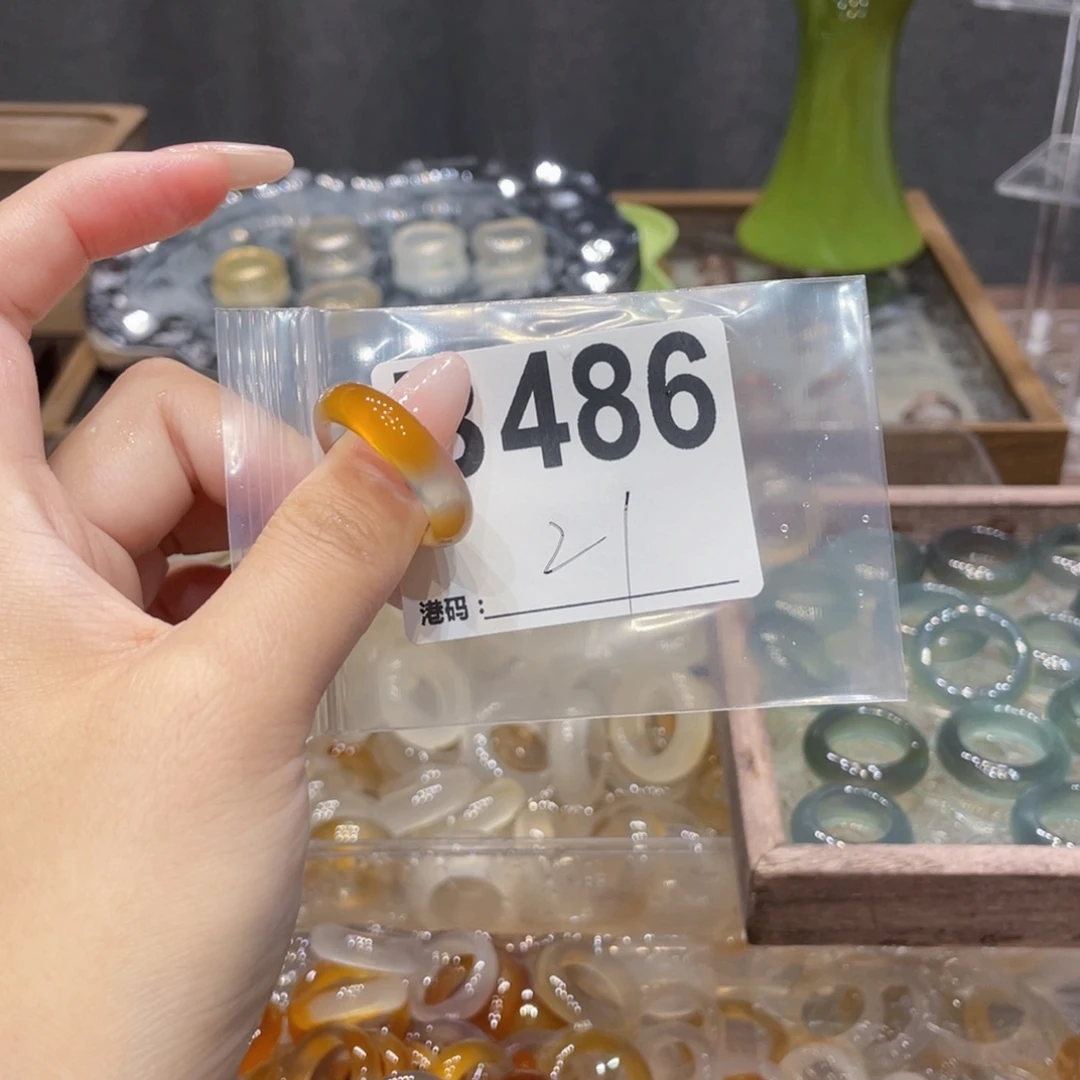 玛瑙/玉髓未镶嵌戒指486