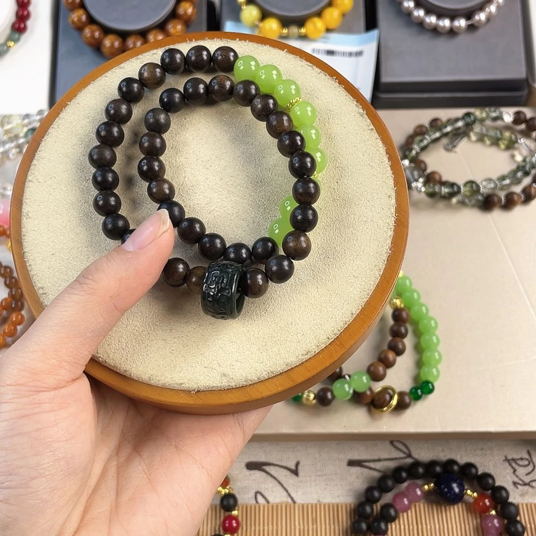 和田玉手饰银S925镀金镶嵌