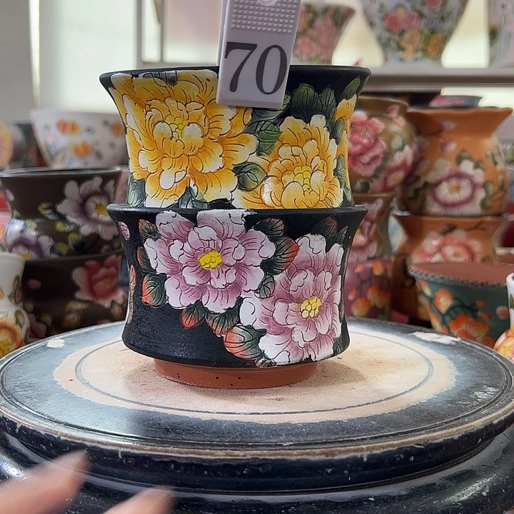 景德镇陶瓷幸运花盆