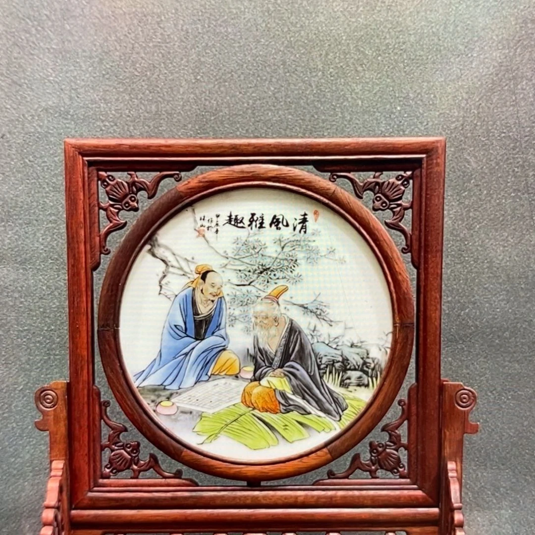 瓷片35*30*1景德镇瓷板画柴窑烧制