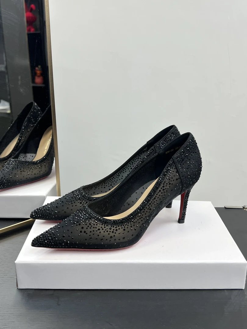 （8厘米）556-20黑色细跟高跟鞋