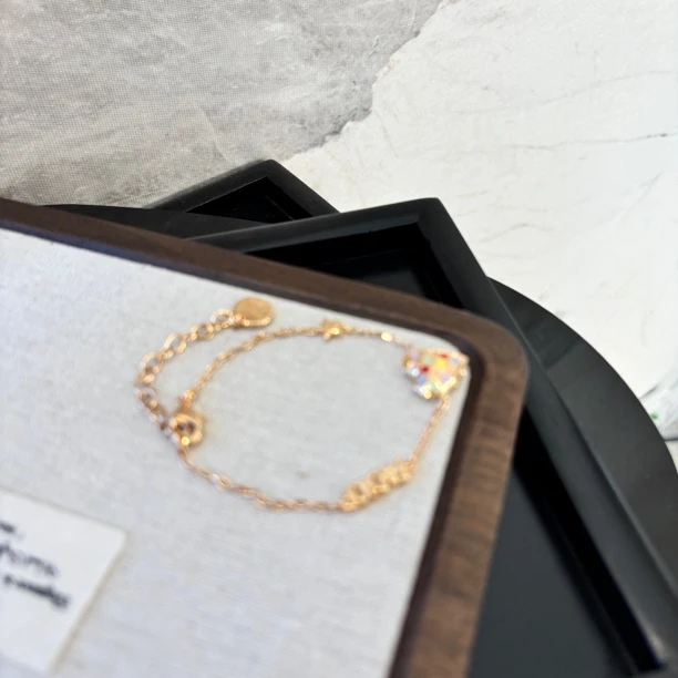 铜合金珐琅手链 波点爱心字母手链SL1800