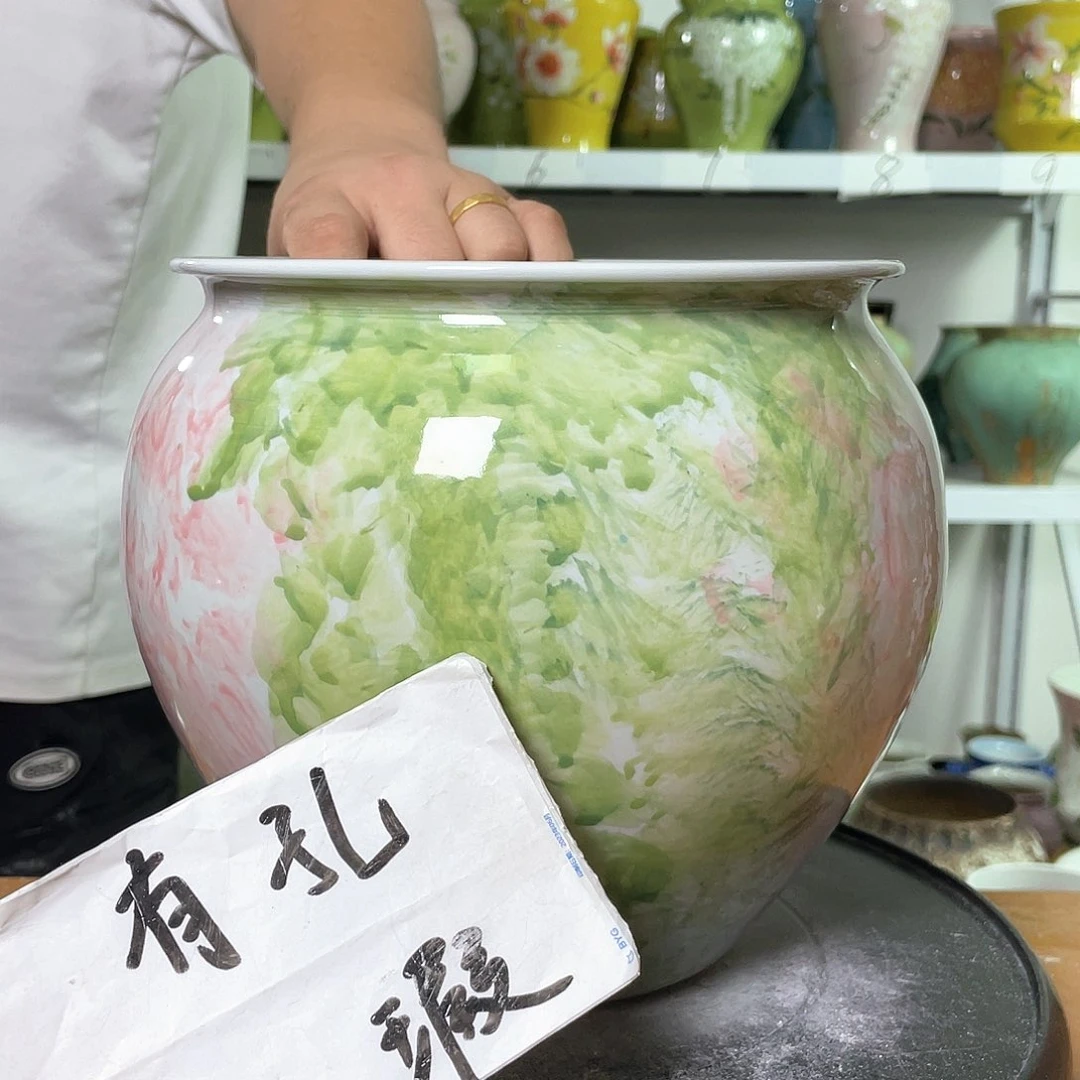 景德镇陶瓷花盆微瑕369