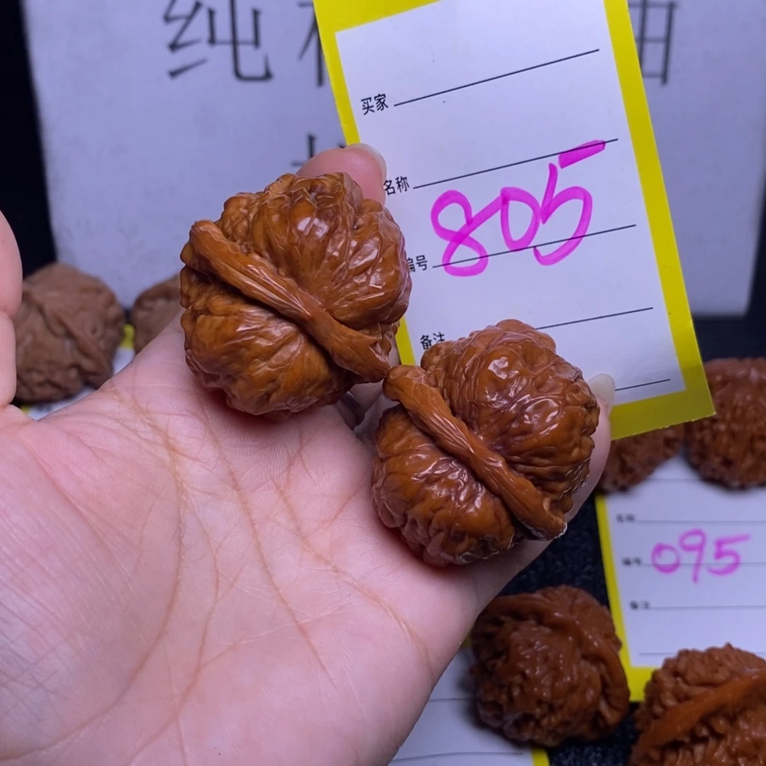 文玩核桃把件805/38蛤蟆头反油