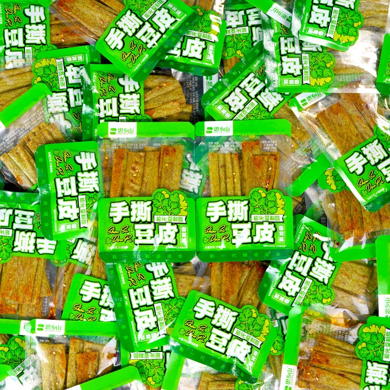 【思乡山】香菜手撕豆皮卷麻辣香菜豆皮辣片追剧解馋小零食湖南特产