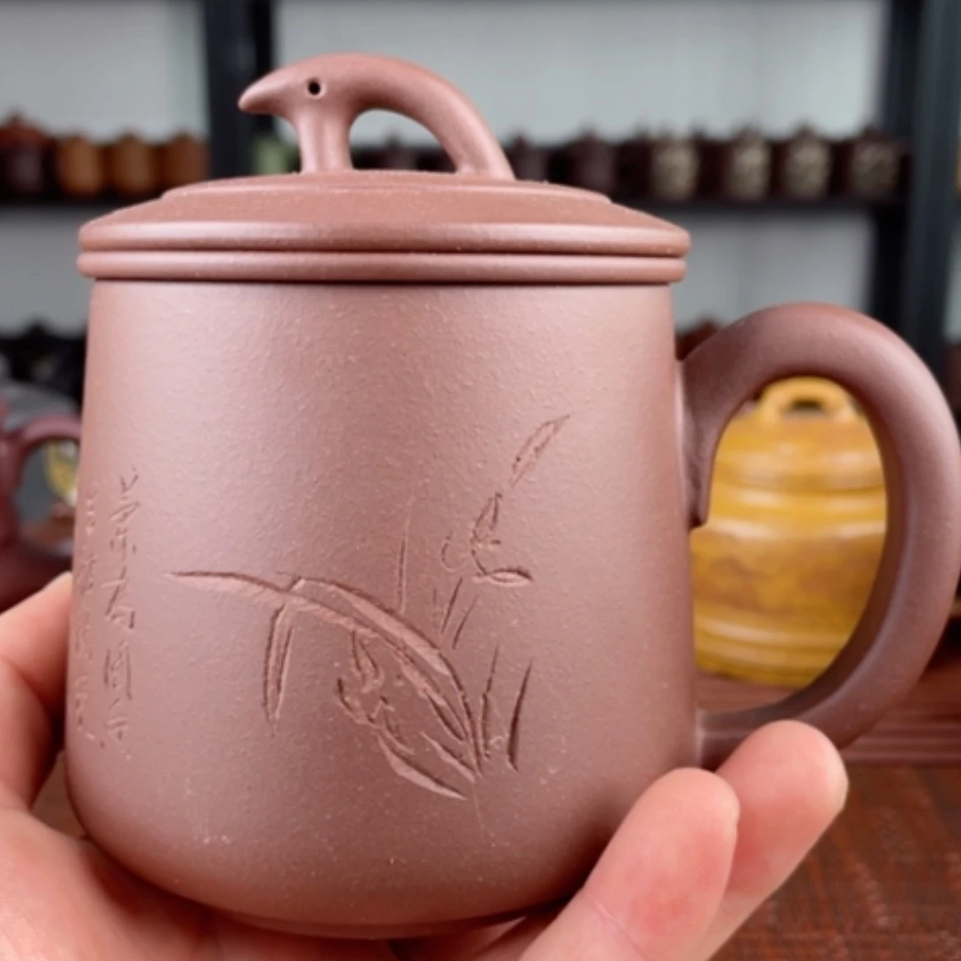 【闪购商品】茶杯紫砂宜兴原矿紫砂盖杯微瑕