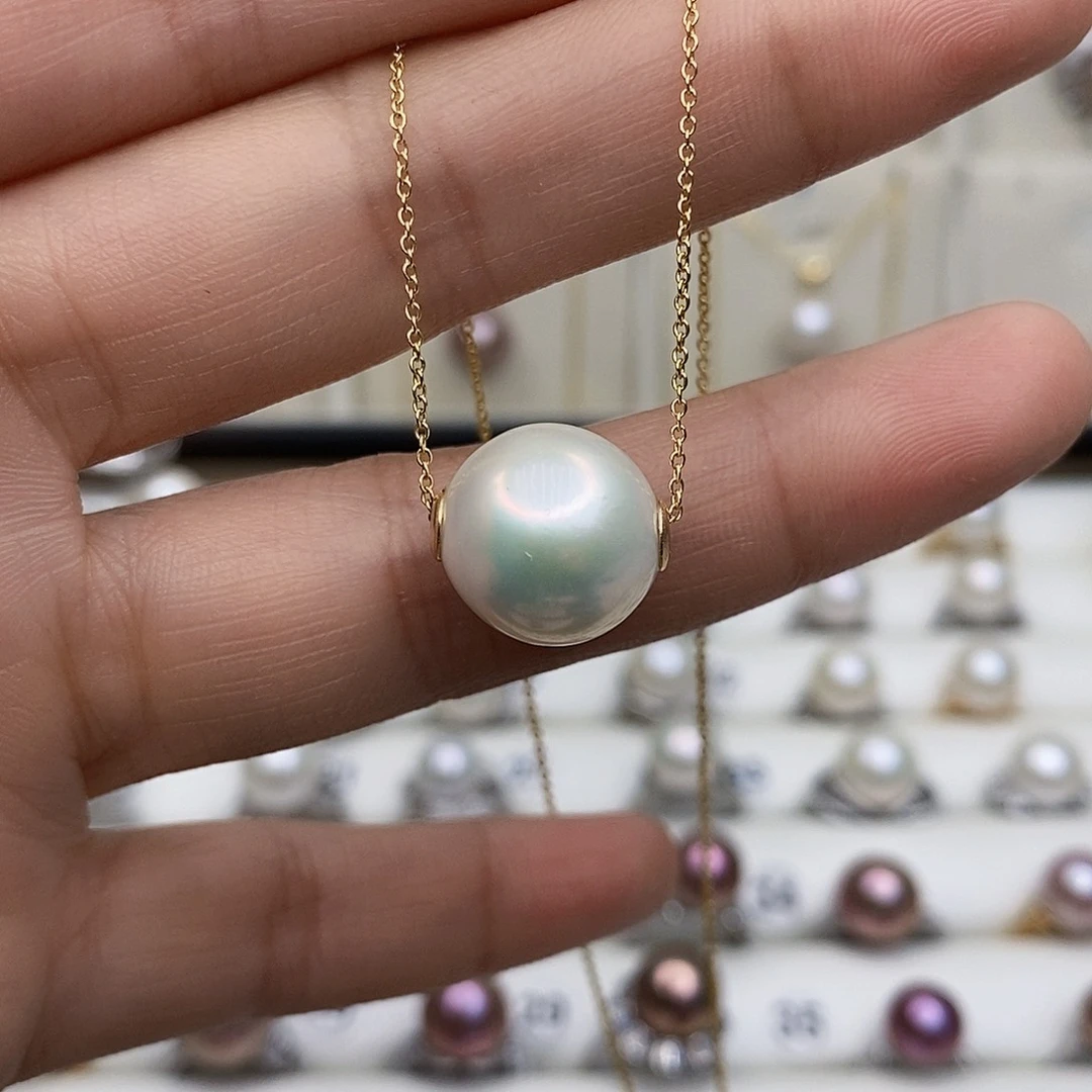 淡水珍珠颈饰银S925镶嵌