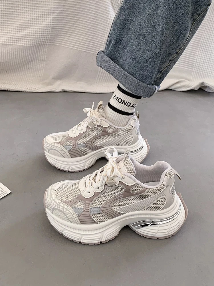 1108撤柜高货爆款厚底小个子增高软底透气休闲运动鞋