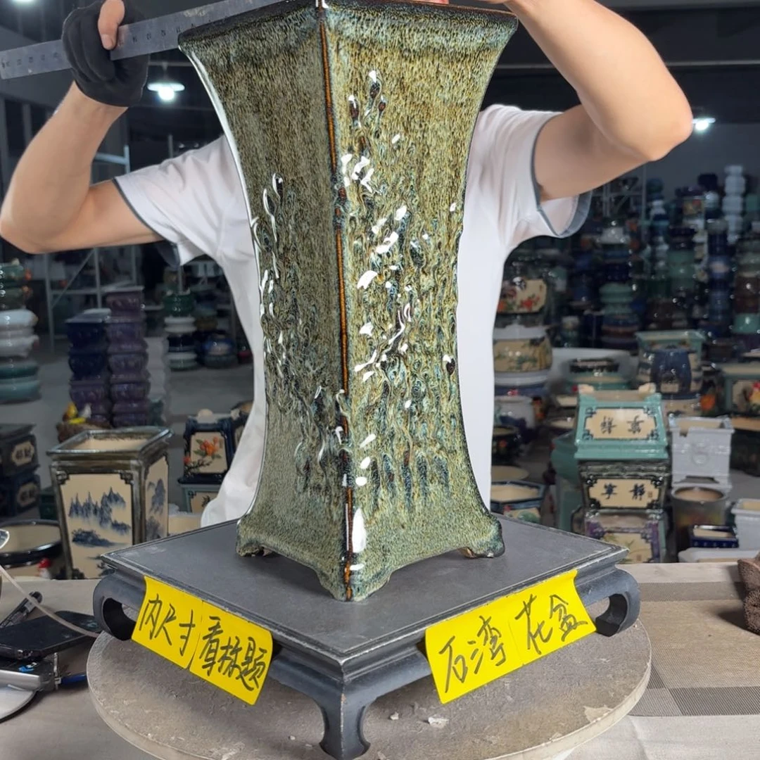 一风堂石湾花盆 内15高41