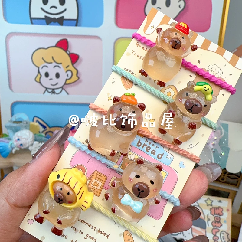 【晶透夜光卡皮拇指发圈】可爱宝宝甜美公主不伤发宝宝拇指发绳