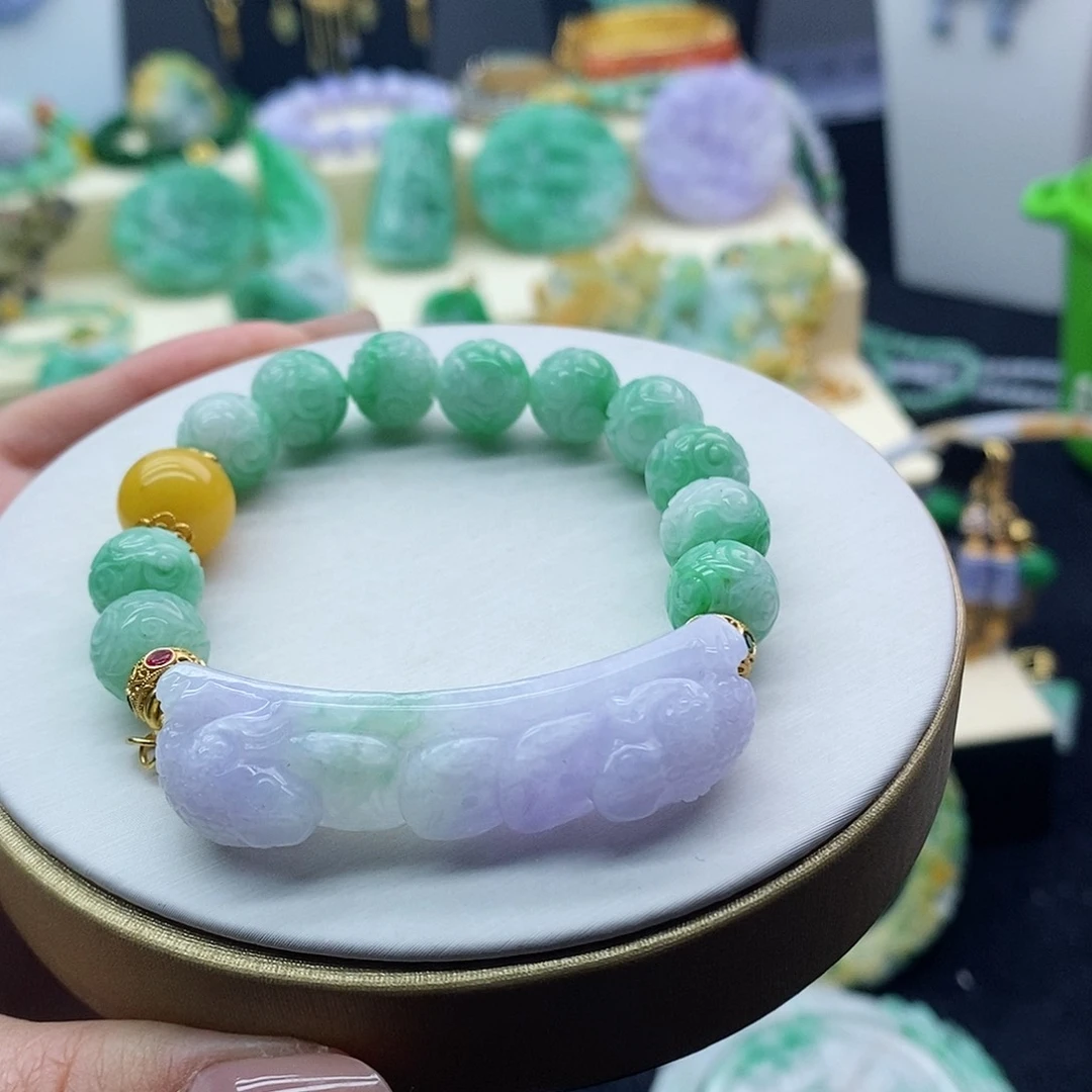 未镶嵌手串翡翠手牌