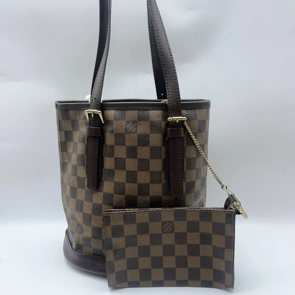 95新 LouisVuitton/路易威登 棕棋盘格手提包 1442 0056