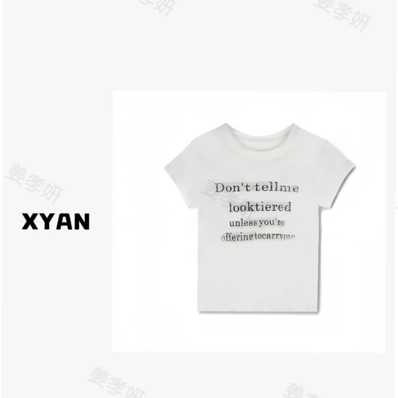 【漫画字母】薄款天丝亚麻流行款卡通印花短袖T恤潮流休闲上衣